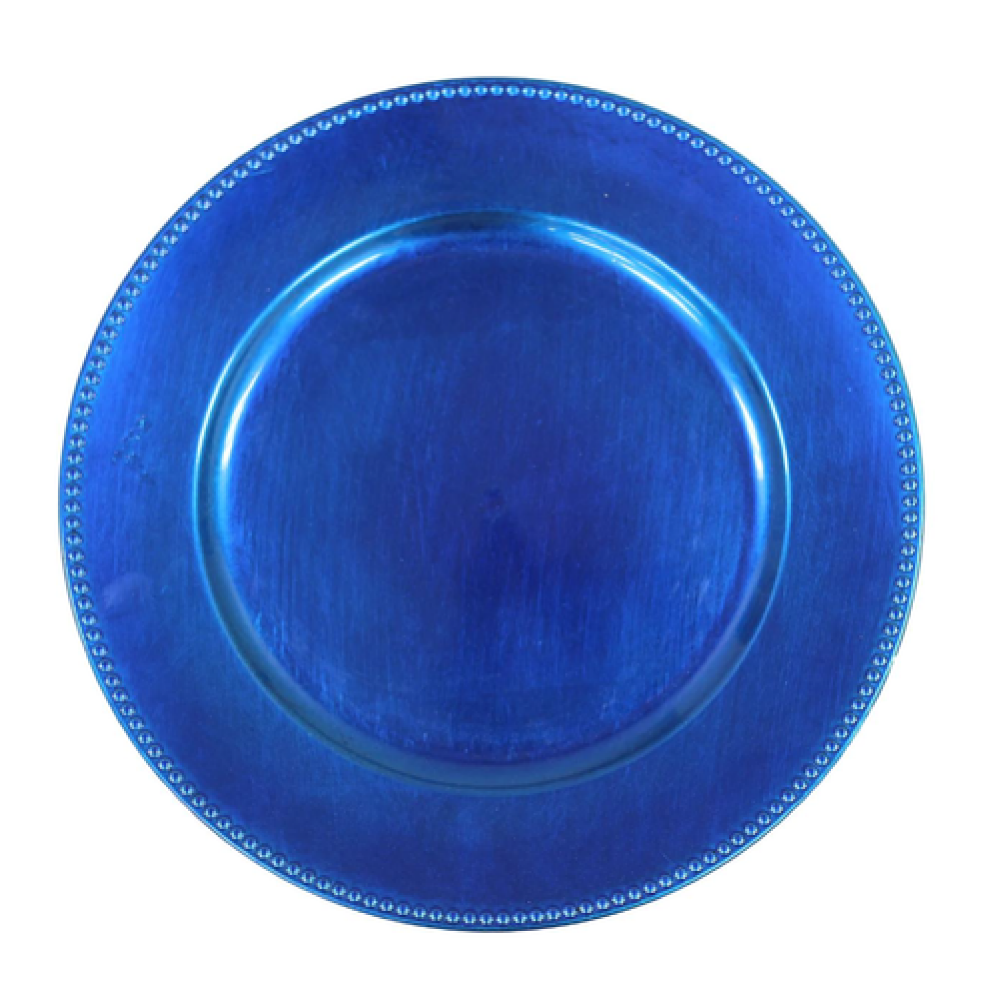 Royal Blue Beaded Acrylic Charger - Atlanta Party Rentals