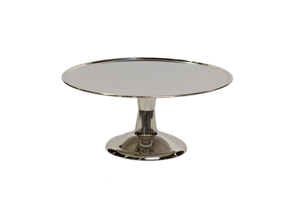 Stainless Steel Cake Stand, 12" Atlanta Party Rentals